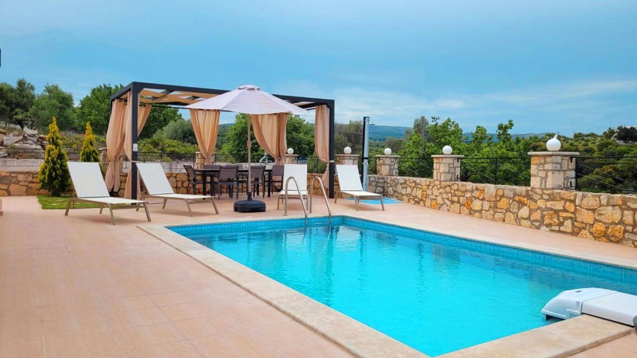 Natural View Villa With Private Pool Skouloufia Luaran gambar